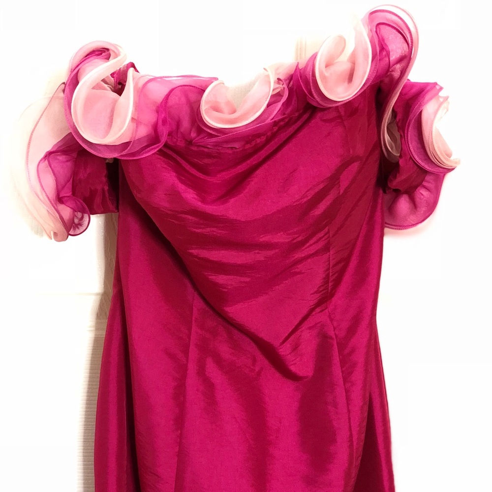 Betsey Johnson Off the Shoulder Ruffle Dress